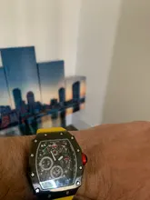 Reloj deportivo con esfera grande para hombre, cronógrafo de cuarzo, militar, dorado, de lujo, Hip-Hop