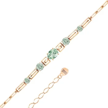 

Magic Stones bracelet with 5празиолитами Red Gold