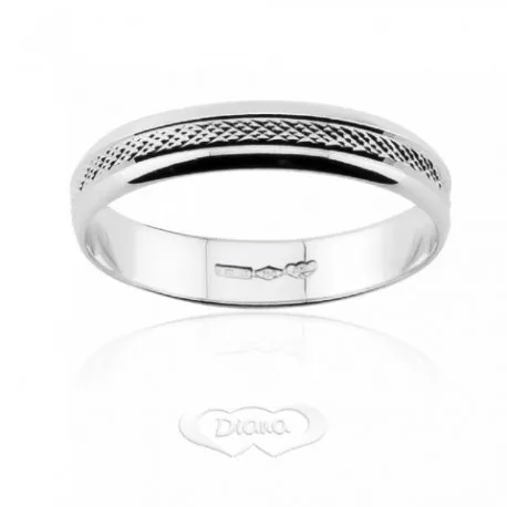 Кольцо Diana 18 kt из белого золота, граненое и глянцевое FD8N30B