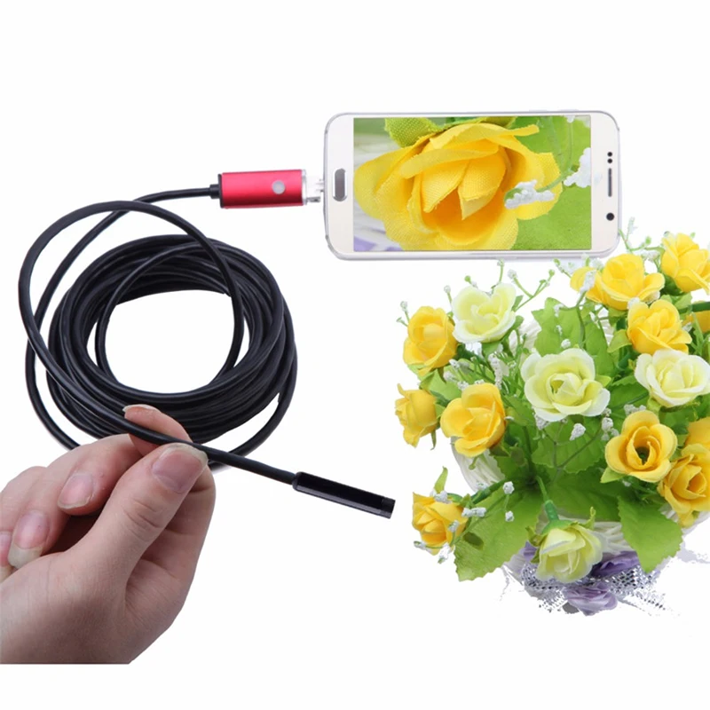 

7mm Endoscope Camera 2 in 1 Micro USB Waterproof Inspection Camera Real-time Video For Android Phone PC