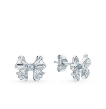 

Silver earrings with cubic zirconia sunlight sample 925