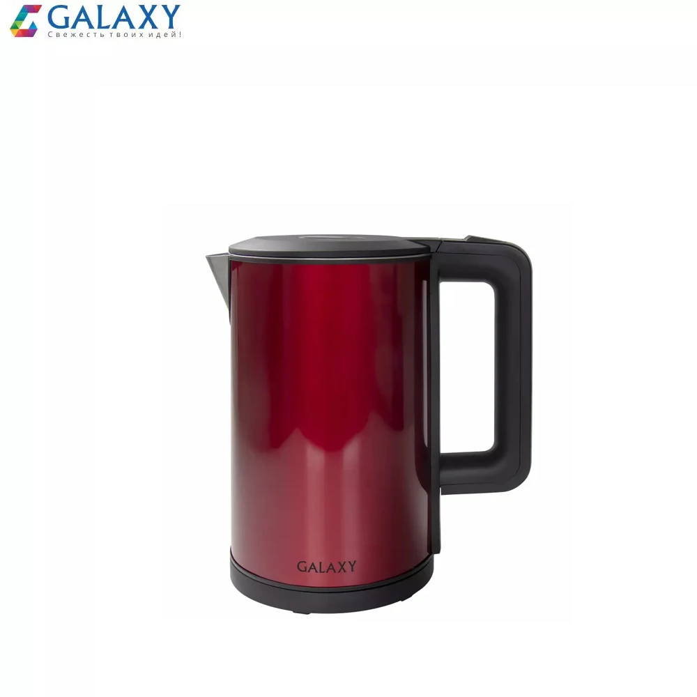 Электрический чайник 2000 Вт Galaxy GL 0300 красный, объем 1,8 л, Скрытый нагревательный элемент
