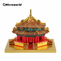 Microworld – Puzzle 3D en métal pour adultes, Kits de construction de grands palais politiques, jouets éducatifs découpés au Laser, cadeau pour adultes 