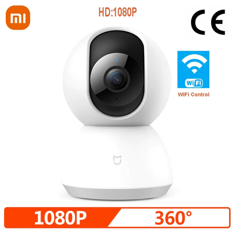 Xiaomi-Cámara inteligente Mi CAM 1080P, Webcam de 360 Grados, WiFi, visión nocturna, Pan-tilt, Monitor de bebé, Cámara de seguridad para el hogar