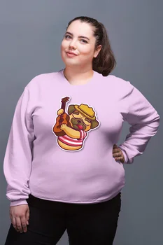 

Angemiel Wear Plays Guitar Pug Pink Women Sweatshirts