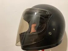 Visera recta para casco de motocicleta, visera Retro de 3 botones para cara abierta, transparente, plata y negro