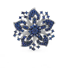 Серебряная брошь со шпинелью SUNLIGHT проба 925