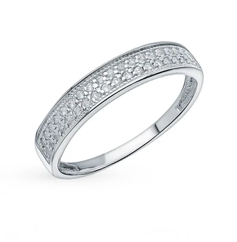 

Silver ring with cubic zirconia sunlight sample 925