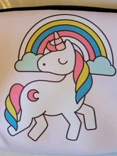 FUDEAM-bolsa de viaje de poliéster con estampado de unicornio para mujer, bolsa de almacenamiento con diseño de perezoso, artículos de tocador, organizador de cosméticos, bolsa de maquillaje portátil