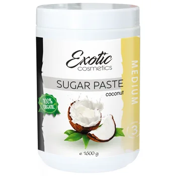 

EXOTIC COSMETICS Паста для шугаринга на 100% фруктозе, 1.6 кг, средняя, Кокос