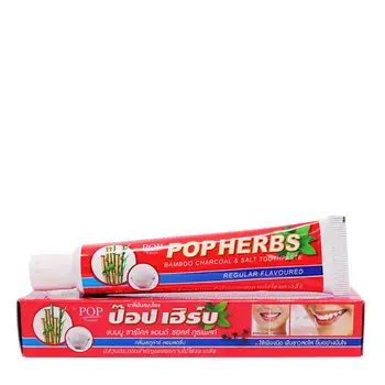 

Toothpaste pop herbs bamboo charcoal & salt toothpaste (40g)