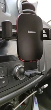 Baseus-Soporte de teléfono móvil para coche, base de teléfono con rejilla de ventilación/ranura para CD, de Metal Gravity, para iPhone y Samsung