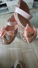 Zapatos de cuero con lazo de diamantes de imitación para niñas, zapatillas de baile de fiesta, zapatos planos de rendimiento para bebés y estudiantes, D785