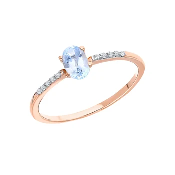 

Gold ring with Topaz and cubic zirconia sunlight sample 585