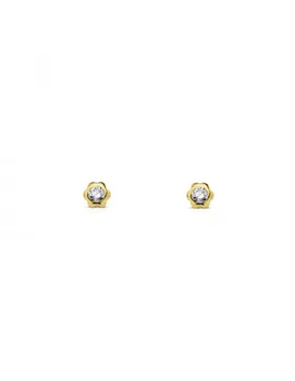 

Baby earrings or girl Daisy with cubic zirconia