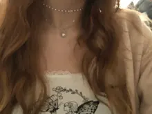 SUMENG-gargantilla de perlas Kpop para mujer, collar bonito de doble capa, colgante de cadena para mujer, regalo para niñas, joyería 2021