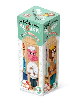 

Wooden cubes on the Axis "learning profession" (3 cubes)