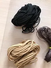 Cuerda plana trenzada de ante de imitación para fabricación de joyas, cuerda de rosca hecha a mano de cuero de terciopelo coreano, 10 m/lote, 2,5mm