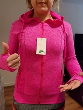 Yoga Shirts Hoodies Coat Jacket Slim-Fit Long-Sleeves Zipper Sport Running Casual Women