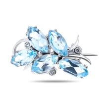 Серебряная брошь с топазом TEOSA 0111-BH-T