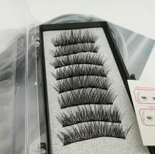 Pestañas postizas magnéticas 3D, 5 imanes, 4 pares, hechas a mano, naturales, de visón Artificial, con pinzas