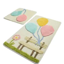 Коврики для ванной нескользящие Противоскользящие коврики противоскользящие розовые воздушные шары 2'Li набор 60X100 см-50X60 см