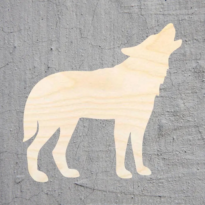 

howling wolf silhouette Laser Cut Out Wood Shape Craft Supply Unfinished Cut Art Projects Craft Decoration Gift Decoupage Ornam