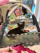 Manta de juego para gatear para bebés, estera multifunción para gatear con valla, juguetes de iluminación, 0-18