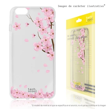 

FunnyTech®Silicone Case for Huawei Y6 II L Trees flowers transparent vers.2