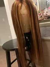 Uwigs 28 30 pulgadas #4/27 destacar de pelucas de cabello humano 13x4 Ombre hueso recto peluca con malla frontal pelucas de cabello humano para las mujeres negras