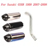 Slip On Motorcycle Exhaust Mid Link Pipe And 51mm Muffler Stainless Steel Exhaust System For Suzuki GSXR1000 2007 2008