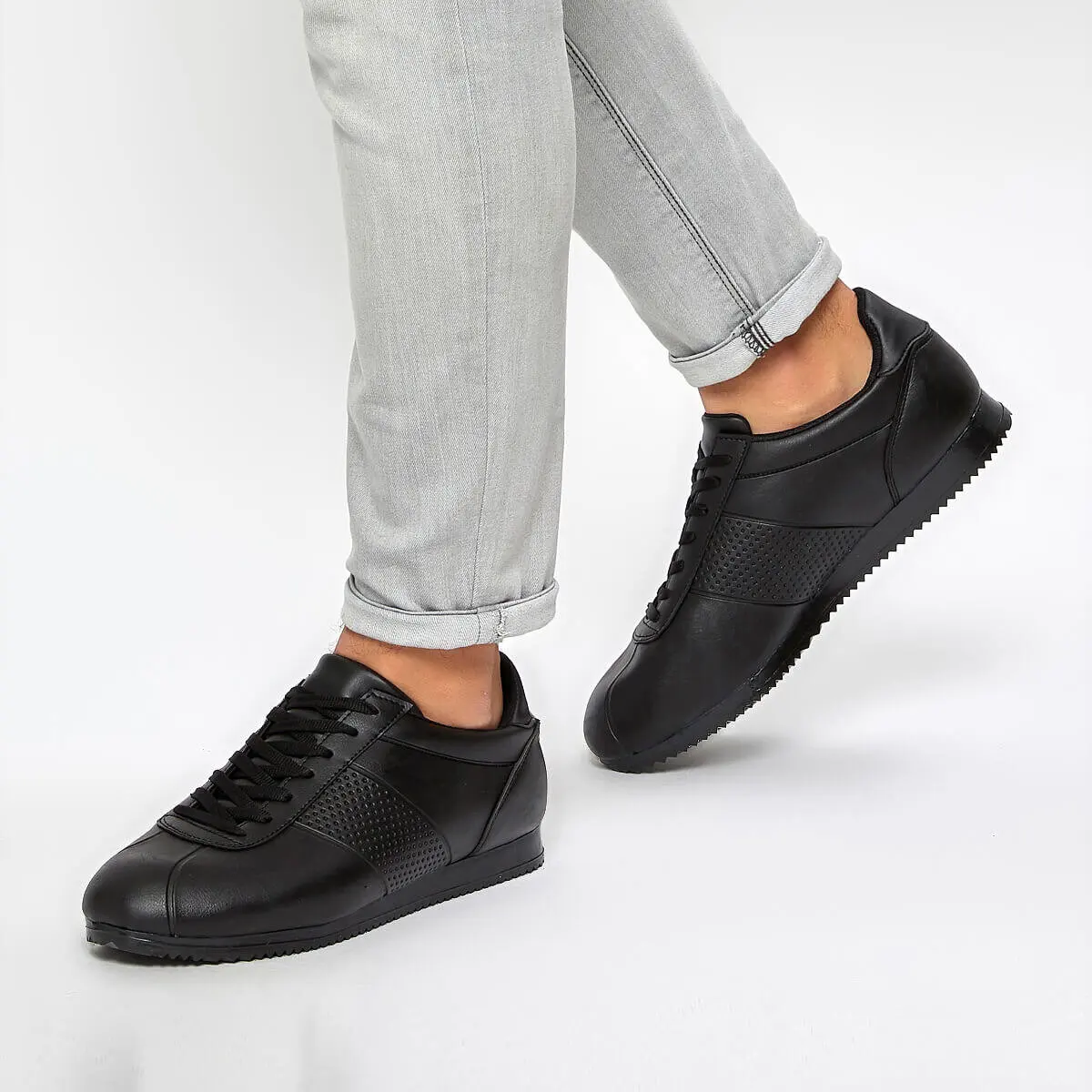 

FLO Black Leather Men 'S Shoes CRESTA Torex