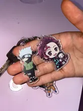 Llavero acrílico de doble cara, colgante de llavero, accesorios de Anime, llavero de dibujos animados