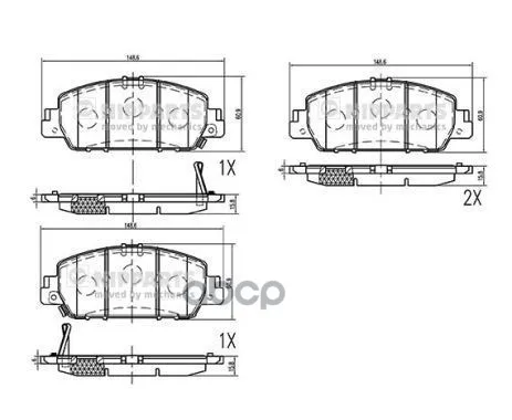 Колодки Тормозные Honda Accord 14- Передние Nipparts N3604074 Nipparts арт. N3604074