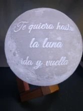 USB Rechargeable Moon-Lamp Night-Light Lunar Custom Tap/remote-Switch 3d-Printing Photo/text