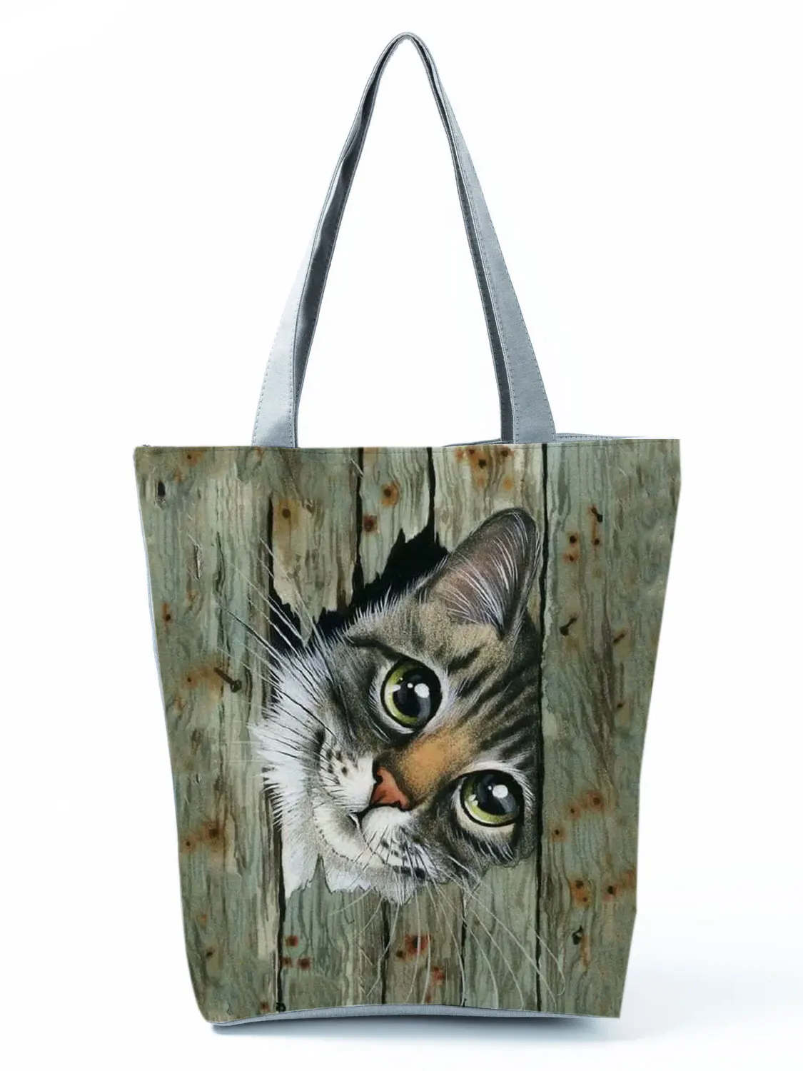 2022 Cool Fashion Handbag Female Cats Print 3D Tote Travel Women Shoulder Bag Foldable High Capacity Shopping Bag Custom Pattern 