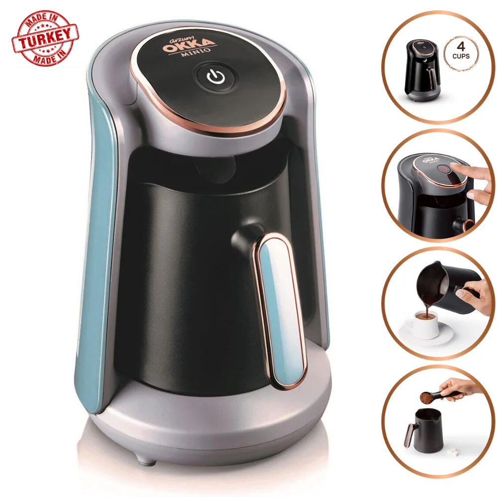 Автоматическая Турецкая Кофеварка Arzum Okka Minio OK004 емкость 4 чашки (300 мл.) Моющаяся
