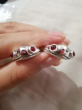 Anillo de rana Vintage bohemio para mujer, diseño artístico, apertura Retro ajustable, anillos llamativos para mujer, regalo de Color plata