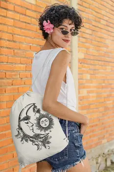 

Angemiel Bag Leaf Moon And Sun Cloth Backpack