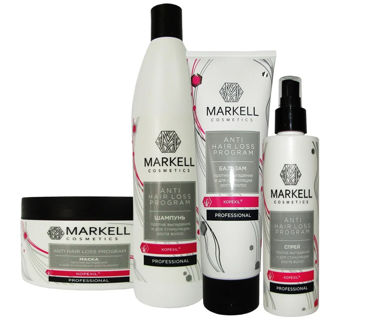 Косметический набор для волос против выпадения Anti Hair Loss Program MARKELL (шампунь бальзам