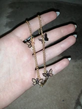 Modyle-collar con colgante de mariposa para mujer, joyería con diamantes de imitación brillantes, llamativo, gargantilla de cristal, para regalo