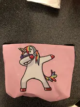 Bolsa de cosméticos con dibujos de unicornios para mujer, almacenamiento de maquillaje bonito para chicas, bolsos de lápiz de labios portátiles, regalo
