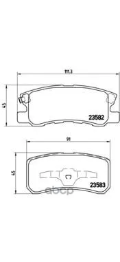 Колодки Тормозные Peugeot 4007/Mitsubishi Pajero Iii/Outlander 06 Задние Brembo P54031 Brembo арт. P54031