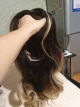 HENRY-Suarez largo ondulado marrón Rubio Ombre peluca Natural Sintético pelucas para mujeres medio fiesta Cosplay Peluca de pelo resistente al calor