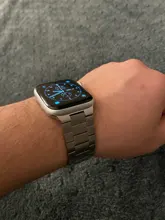 Correa de Metal de acero inoxidable para Apple Watch, pulsera de eslabones ultrafinos de 44mm, 40mm, 42mm y 38mm para IWatch Series 6 SE 5 4 3