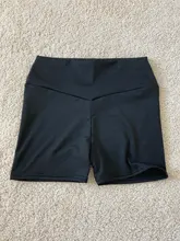 Pantalones cortos deportivos de cintura alta para mujer, Shorts informales ajustados, elásticos y suaves, color negro, para correr, para verano