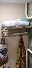 Towel-Holder Can-Be-Folded-Hanger Home-Accessories Stainless-Steel Bathroom Black Wall-Mounted