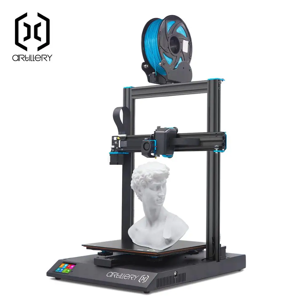 Goede Artillerie Sidewinder X1 SW X1 3D Printer 300X300X400 Mm Grote Plus Size Hoge Precisie Dual Z as tft Touch Screen 2019 Nieuwste