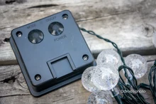 Solar-Light Garlands Crystal-Ball Outdoor-Decoration Christmas-Party for 8-Modes 12m/led