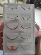 Pestañas postizas de fondo, 5 pares, bajo las pestañas, super suaves, transparentes